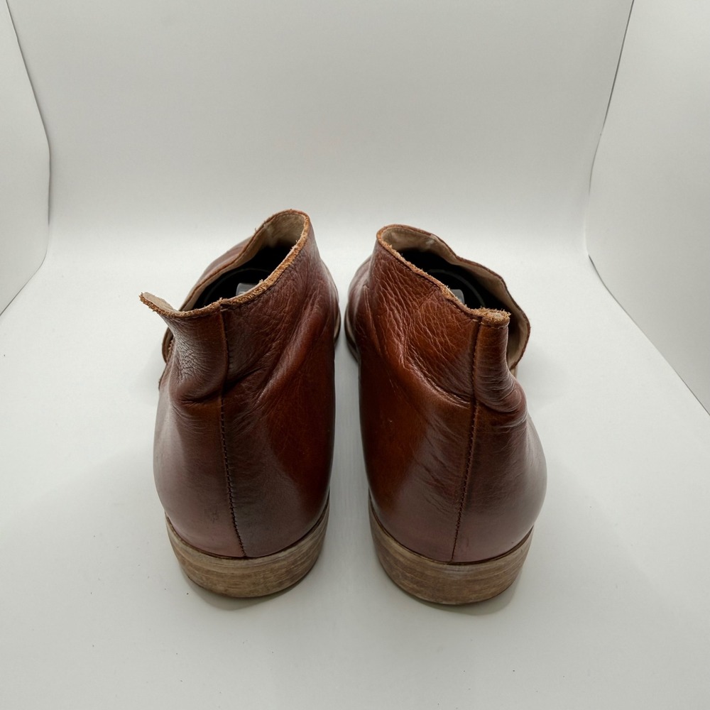 Free People Royale Flat Brown Leather Pointed Toe DOrsay Slip On Shoes 41 - Picture 3 of 10
